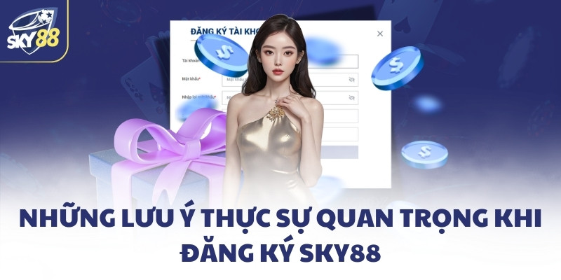 Đăng ký SKY88 - Tạo tài khoản chỉ với vài bước đơn giản 3 Những lưu ý thực sự quan trọng khi đăng ký SKY88